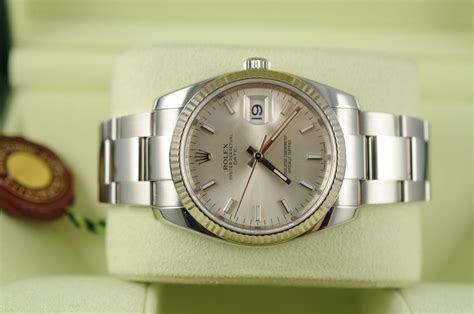 Rolex Oyster Perpetual Date 115234 Silver Oyster Perpetual